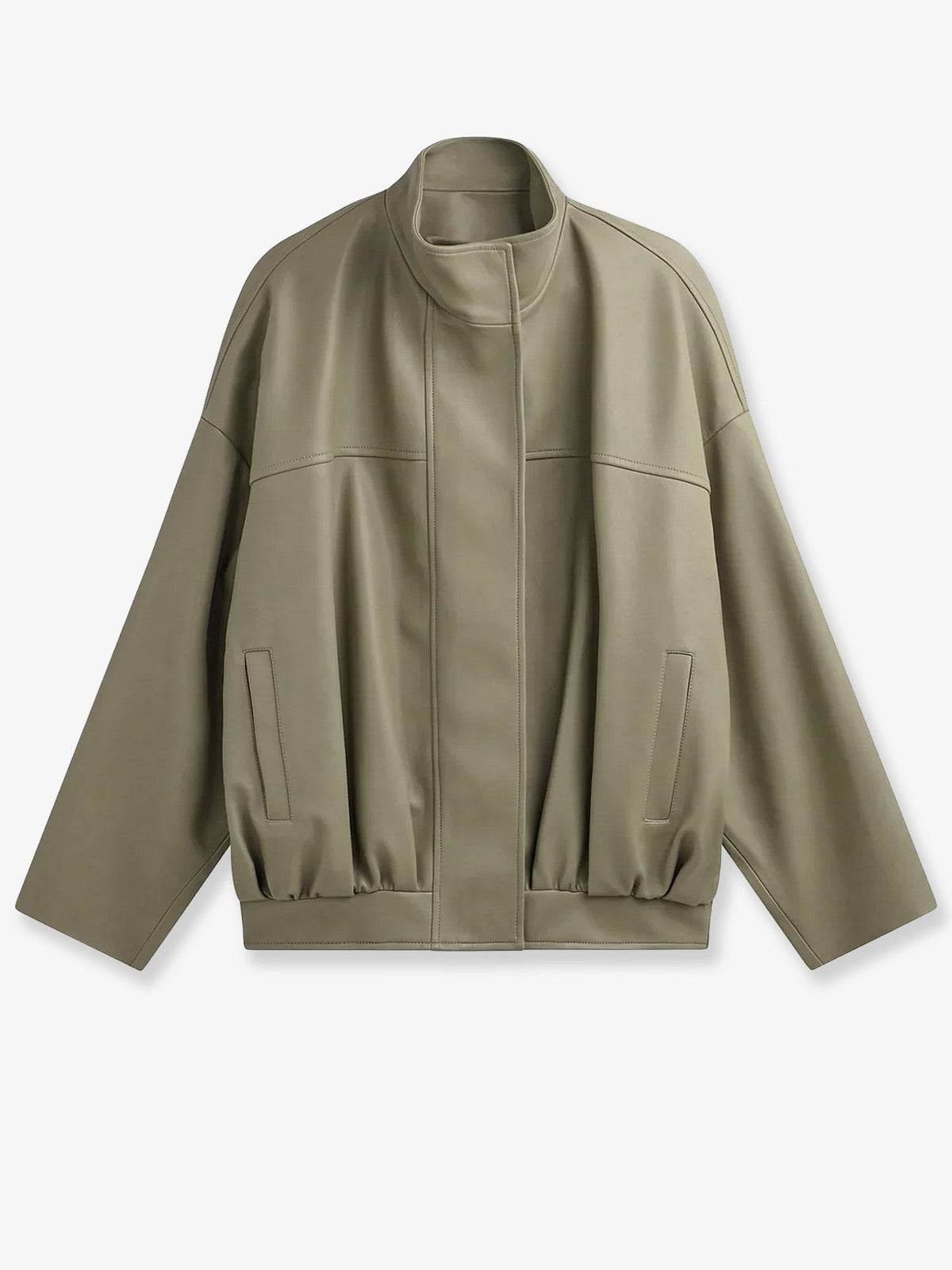The Frankie Shop Veren faux leather jacket - Sage