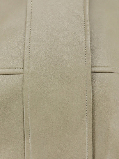The Frankie Shop Veren faux leather jacket - Sage