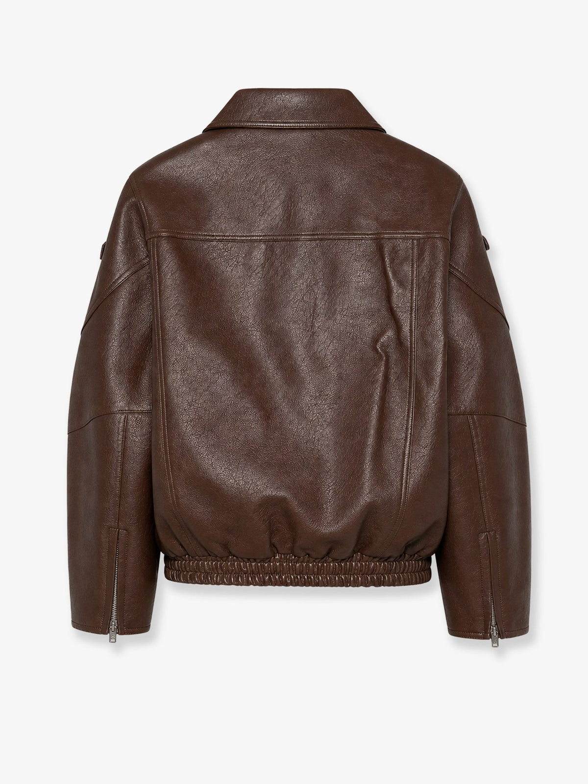 The Frankie Shop Hudson faux leather jacket - Brown