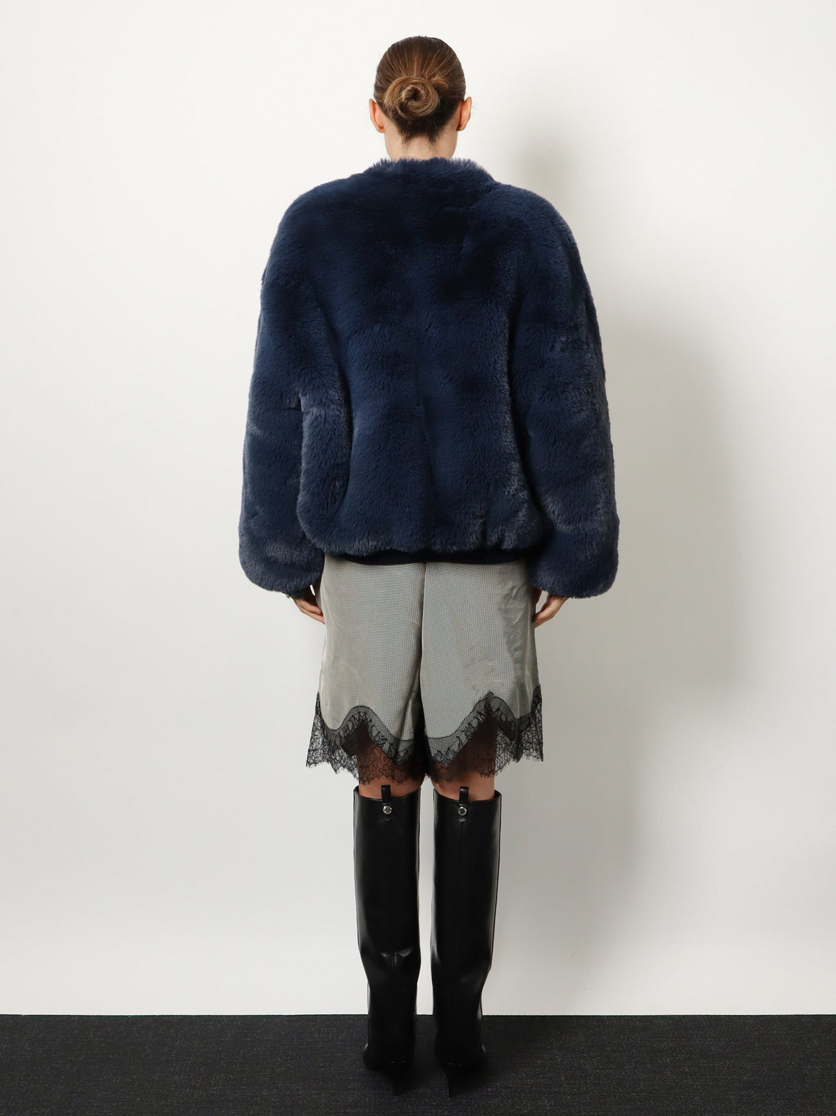 The Frankie Shop Senna faux fur jacket - Navy