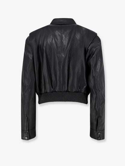 The Frankie Shop Faux leather jacket - Black