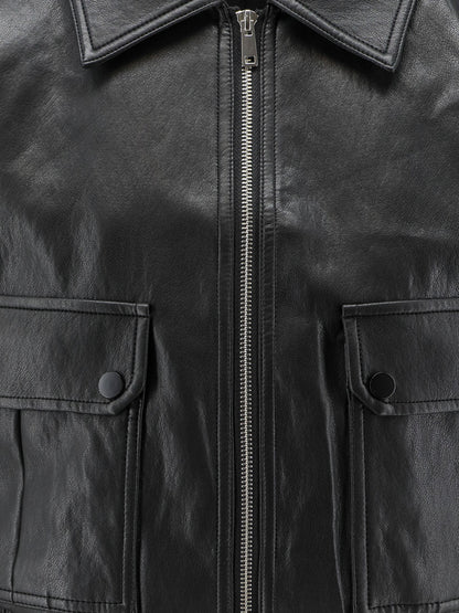 The Frankie Shop Faux leather jacket - Black