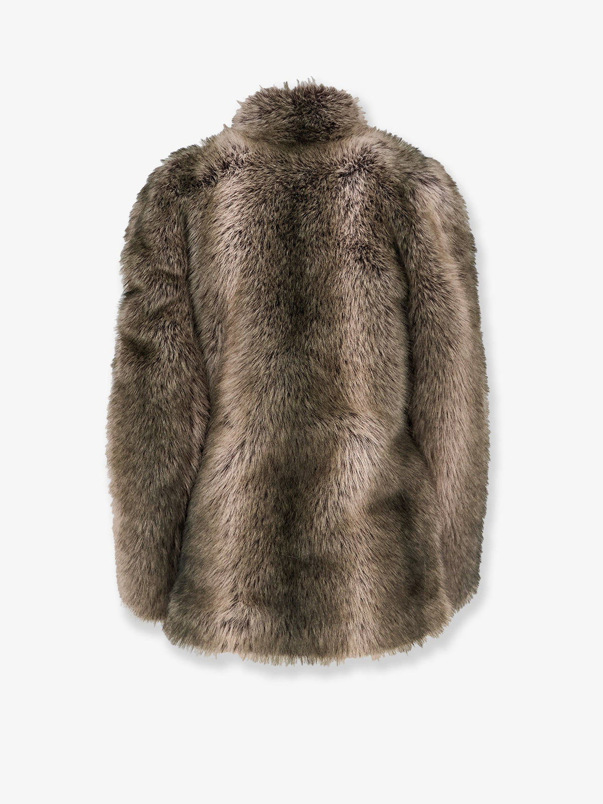 The Frankie Shop Denia Faux Fur Cinched Jacket - Beigemelange