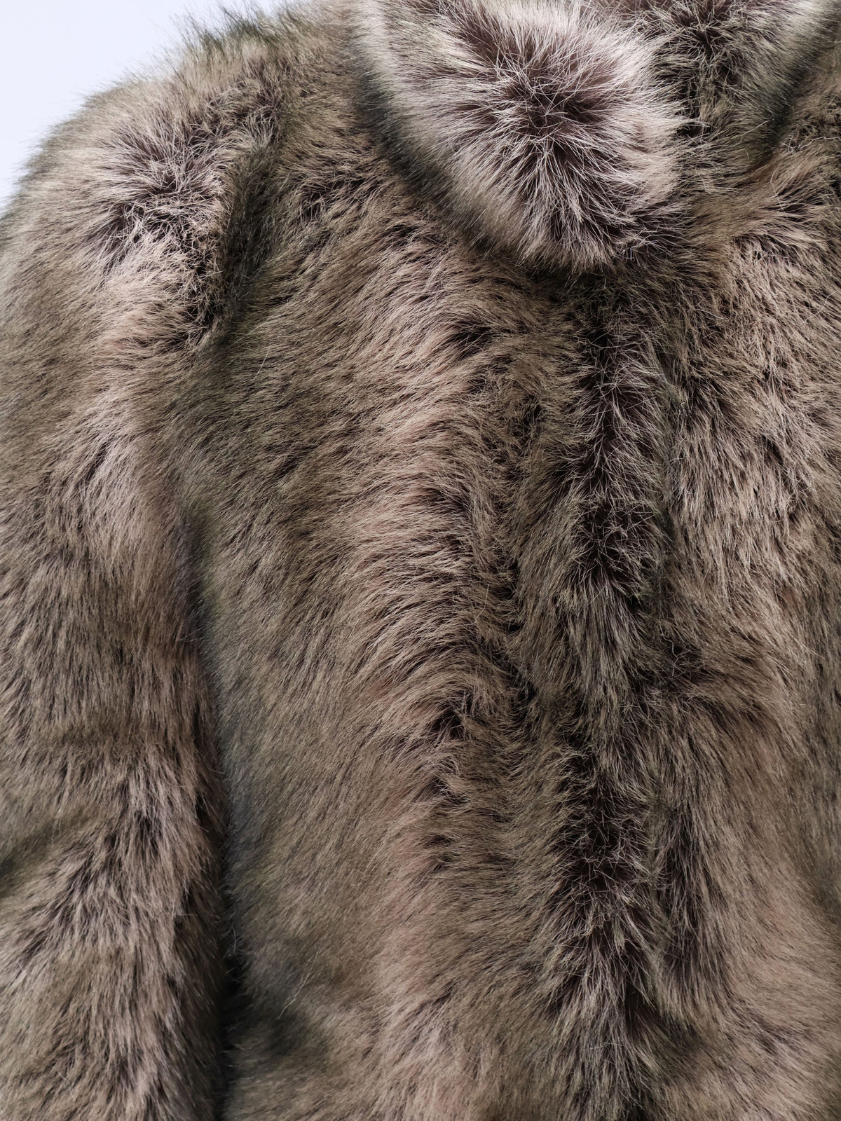 The Frankie Shop Denia Faux Fur Cinched Jacket - Beigemelange