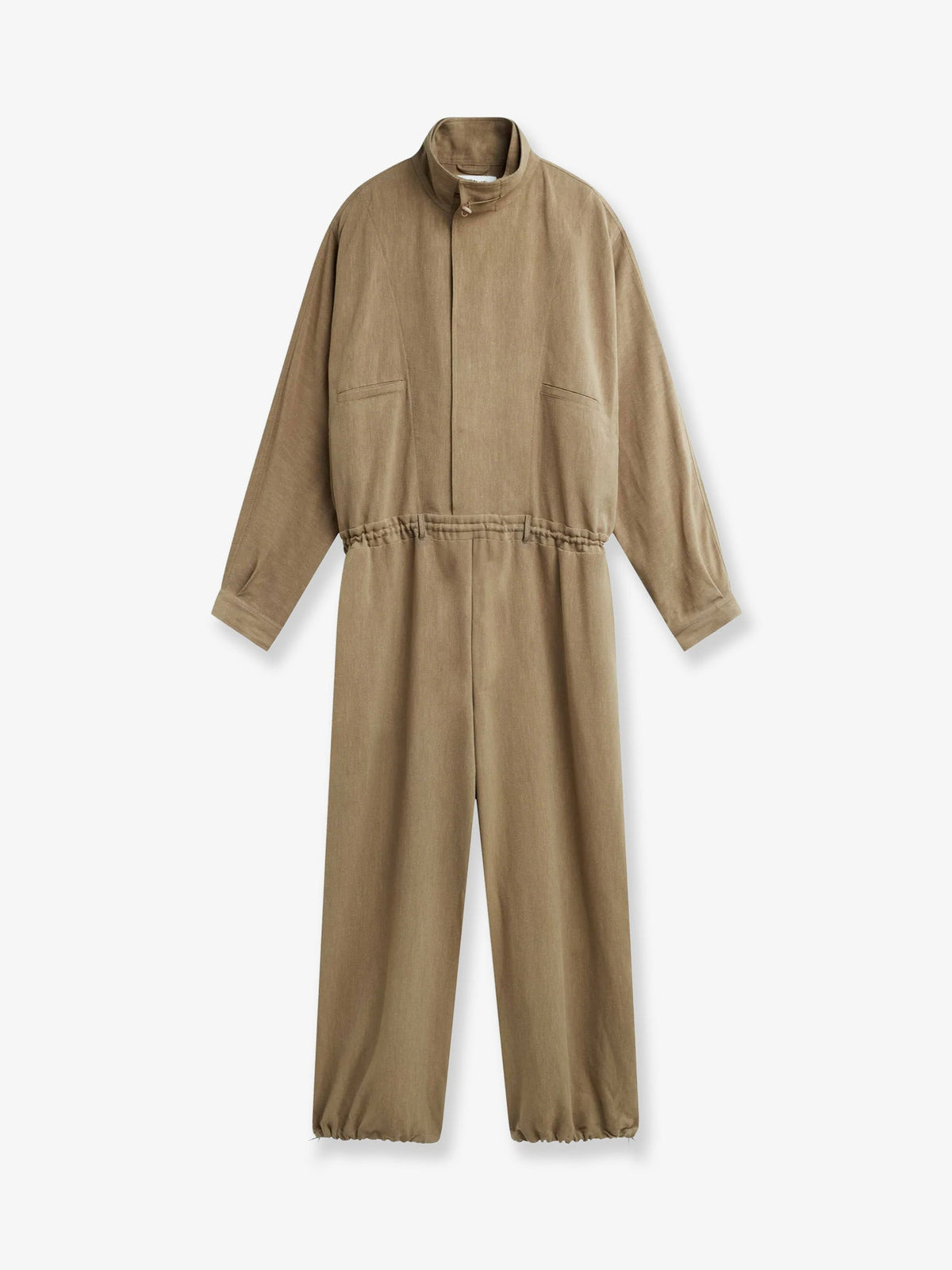 The Frankie Shop Marvin viscose and linen jumpsuit - Brown