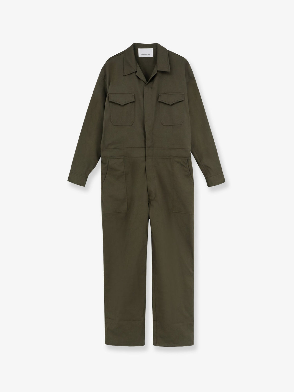 The Frankie Shop Ardea cotton jumpsuit - Darkolive