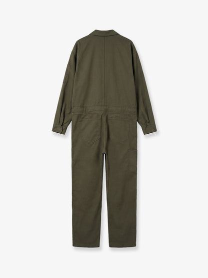 The Frankie Shop Ardea cotton jumpsuit - Darkolive