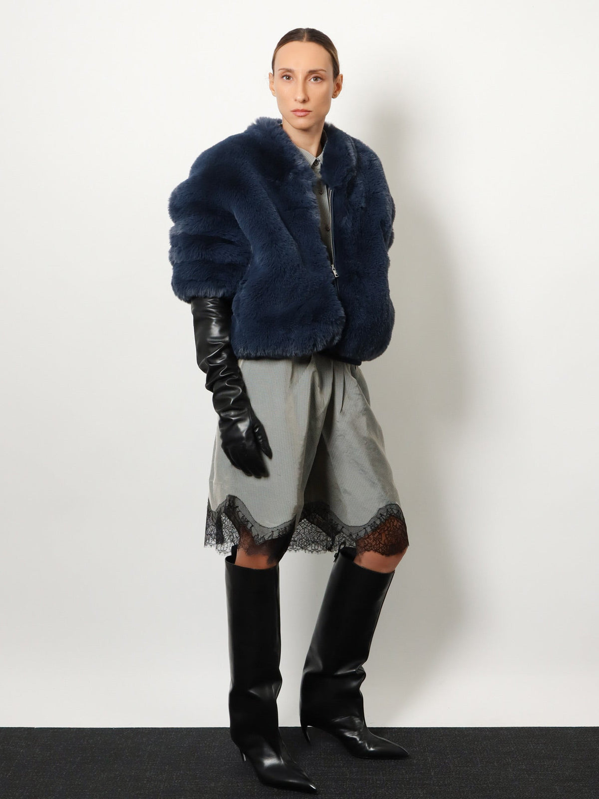 The Frankie Shop Baxter viscose bermuda shorts - Checkedgrey