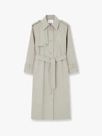 The Frankie Shop Riva cotton blend trench coat - Lightbeige
