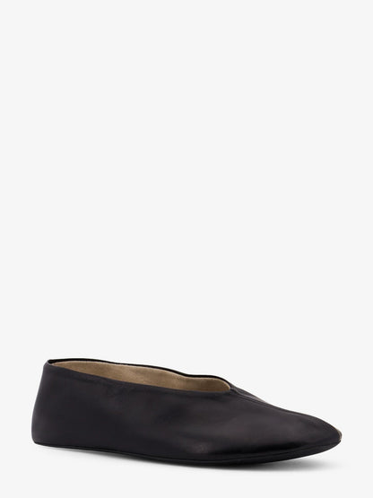 The Row Stella Slipper leather ballerinas - Black