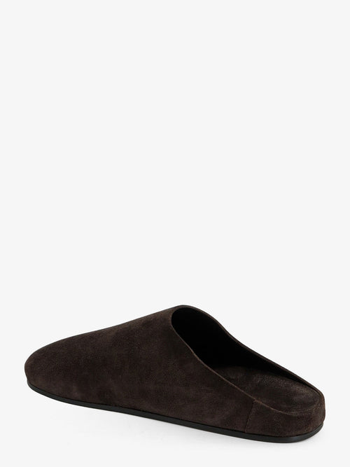 The Row Hammered leather sandals - Moka