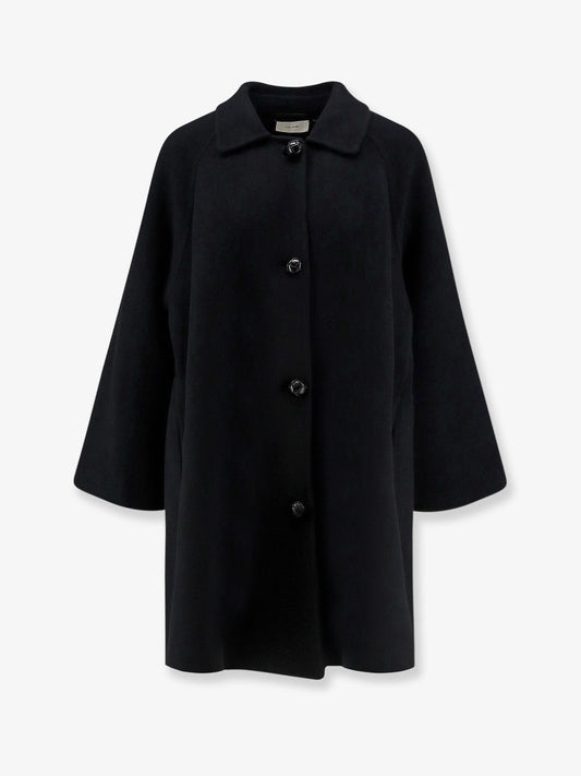 The Row Ina virgin wool and cashmere coat - Black