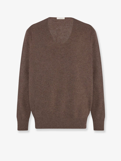 The Row Phef cotton and cashmere blend sweater - Fudge