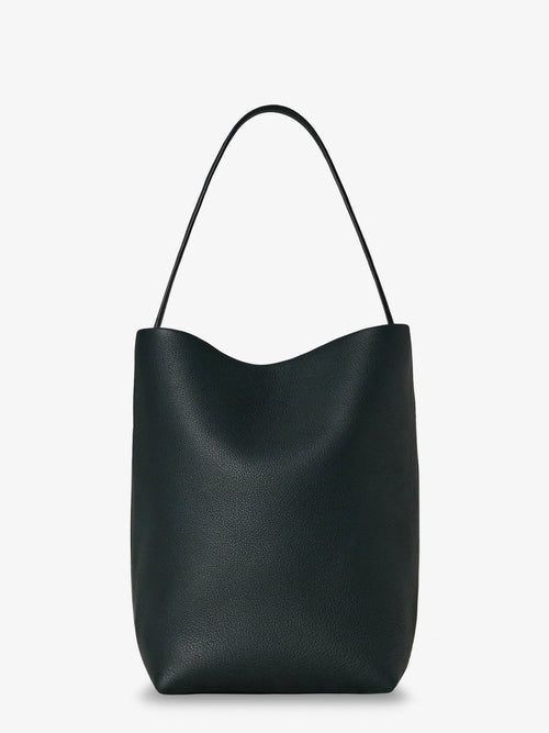 The Row Park Medium leather bag - Darkpine