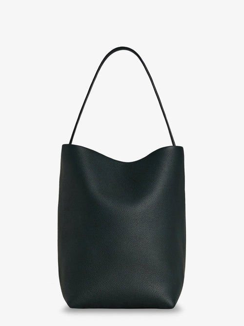 The Row Park Medium leather bag - Darkpine