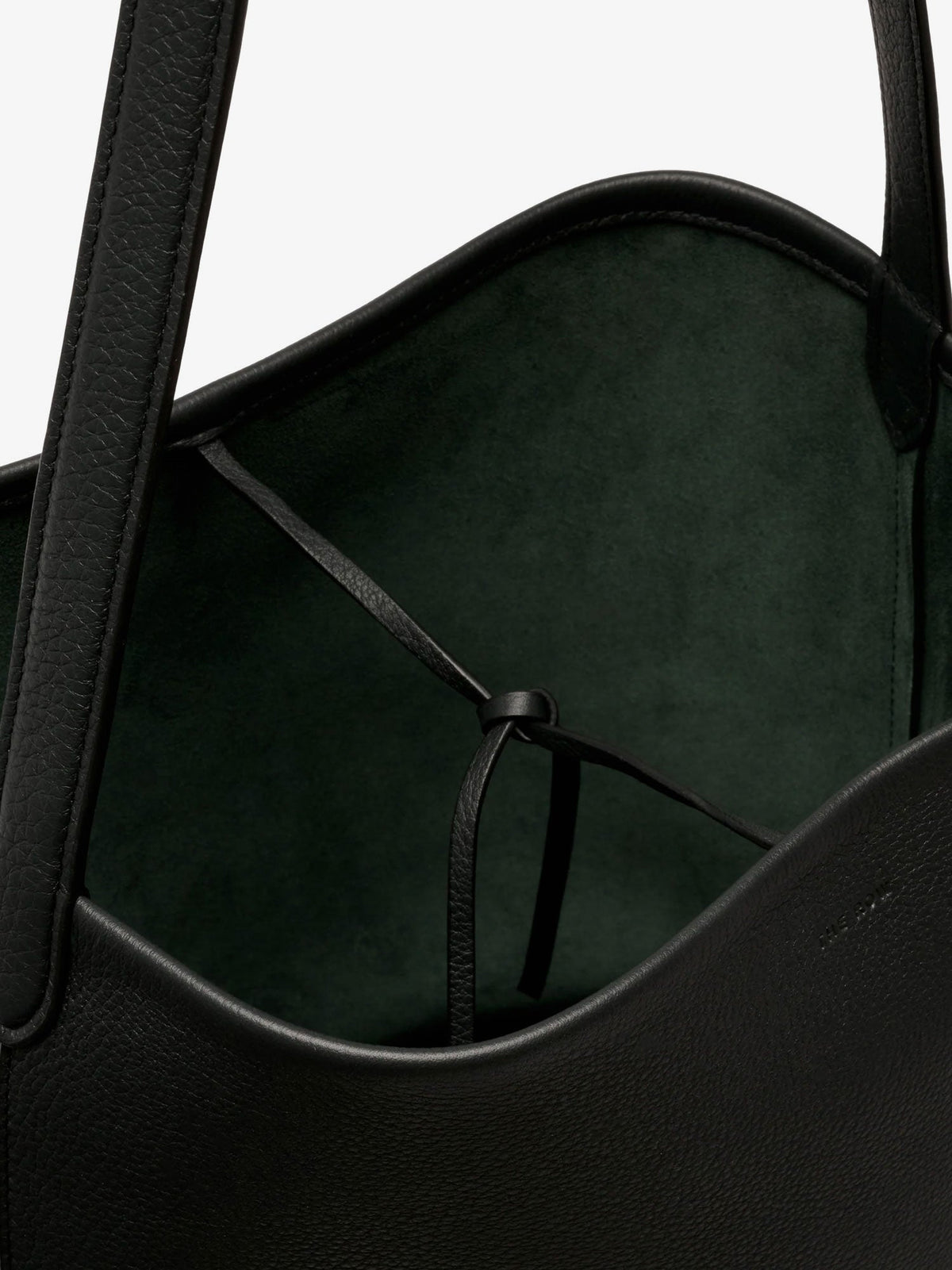 The Row Park Medium leather bag - Darkpine