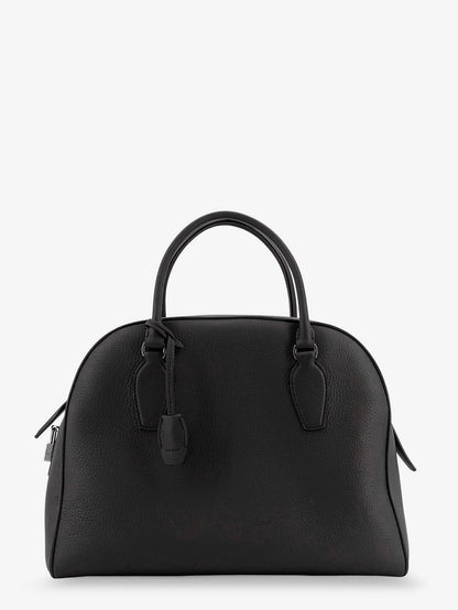 The Row India 12 hammered leather handbag - Blackans