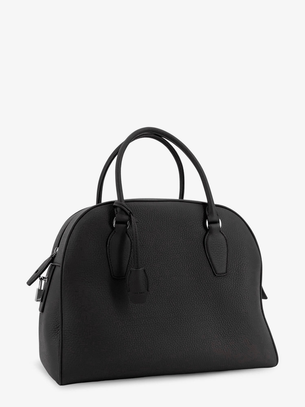 The Row India 12 hammered leather handbag - Blackans