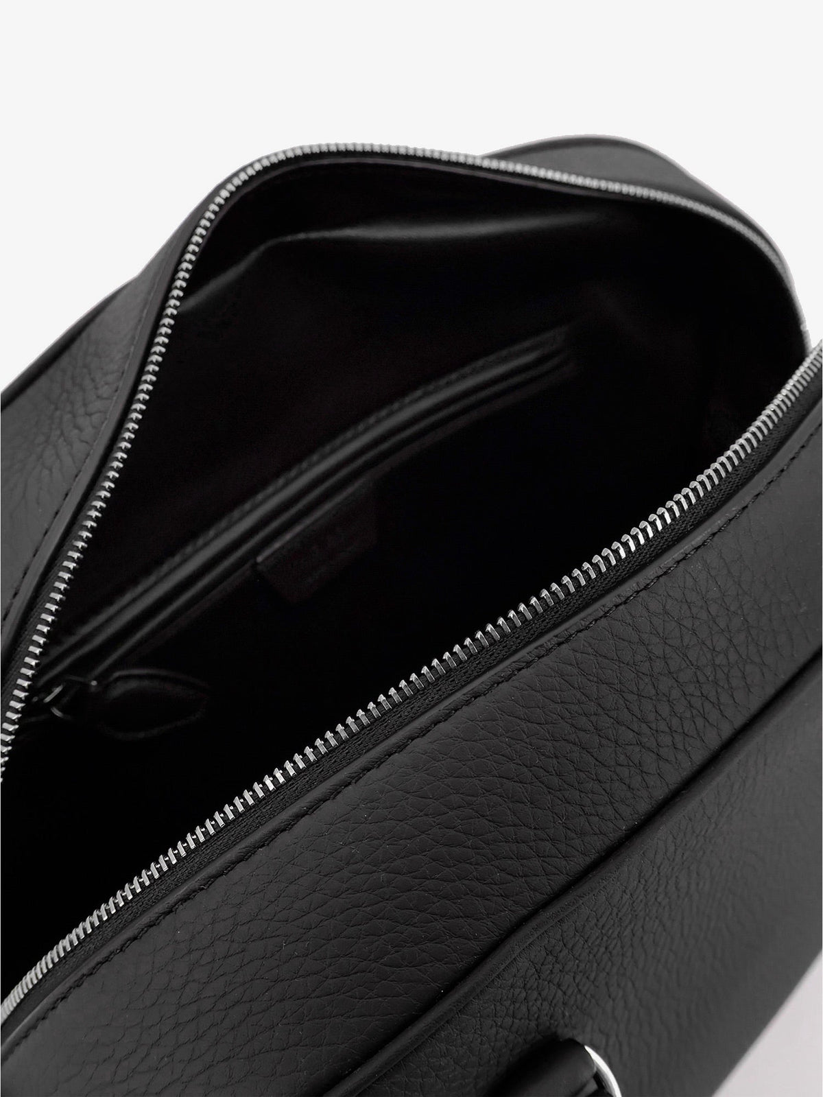 The Row India 12 hammered leather handbag - Blackans