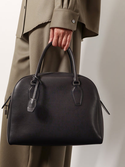 The Row India 12.00 leather handbag - Black Ans