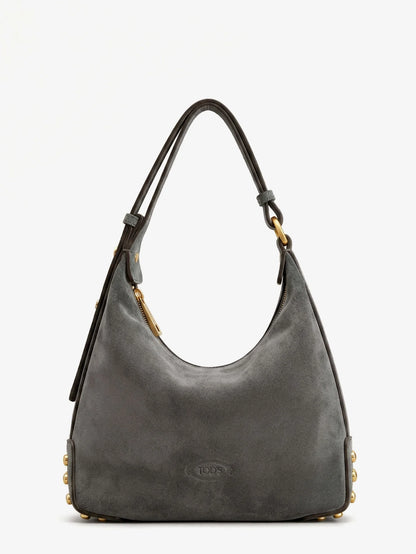 TOD'S - Mini Bag Metal Dots suede shoulder bag