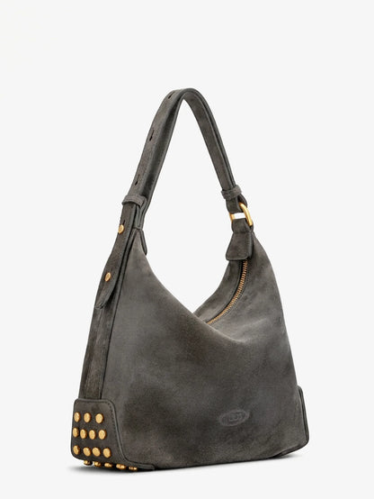 TOD'S - Mini Bag Metal Dots suede shoulder bag