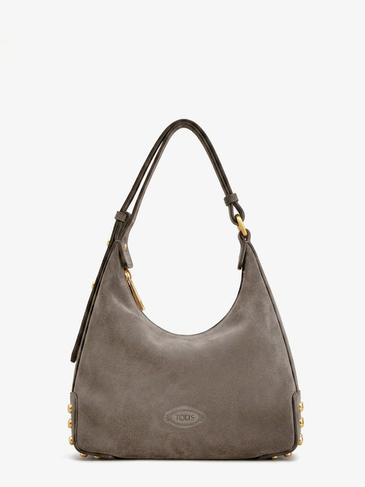 Tod's Mini Bag Metal Dots suede crossbody bag - Beige