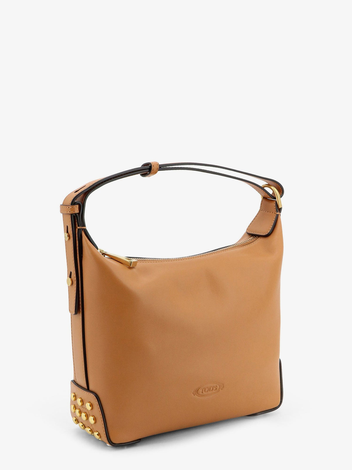 Tod'S Metal Dots Leather Mini Bag - Marrone