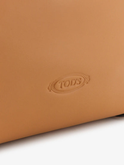 Tod'S Metal Dots Leather Mini Bag - Marrone