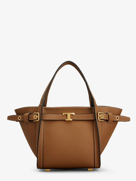 Tod'S T Signature Leather Tote Bag - Kenia Scuro