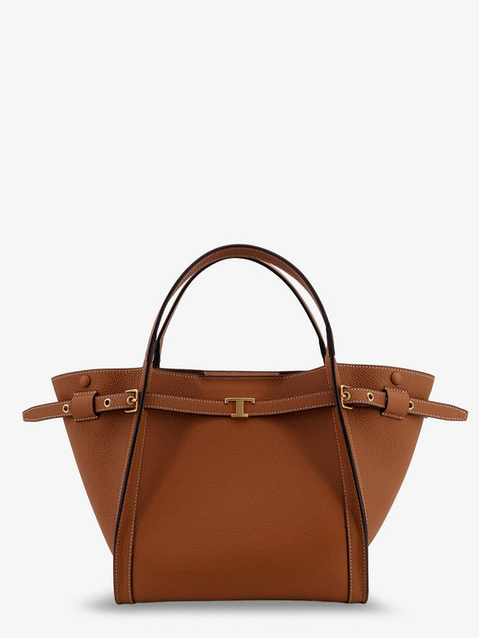 Tod'S Hammered leather shopping bag - Marrone