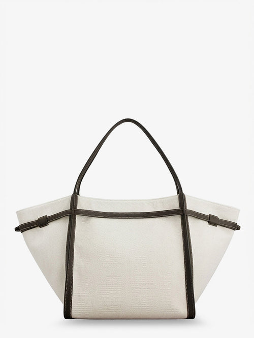 Tod'S Tim canvas and leather Medium Shopping Bag - Bianco