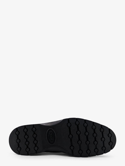 Tod'S Leather loafers with metal logo - Nero