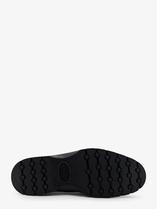 Tod'S Leather loafers with metal logo - Nero