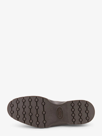 TOD'S - Suede loafers with metal logo
