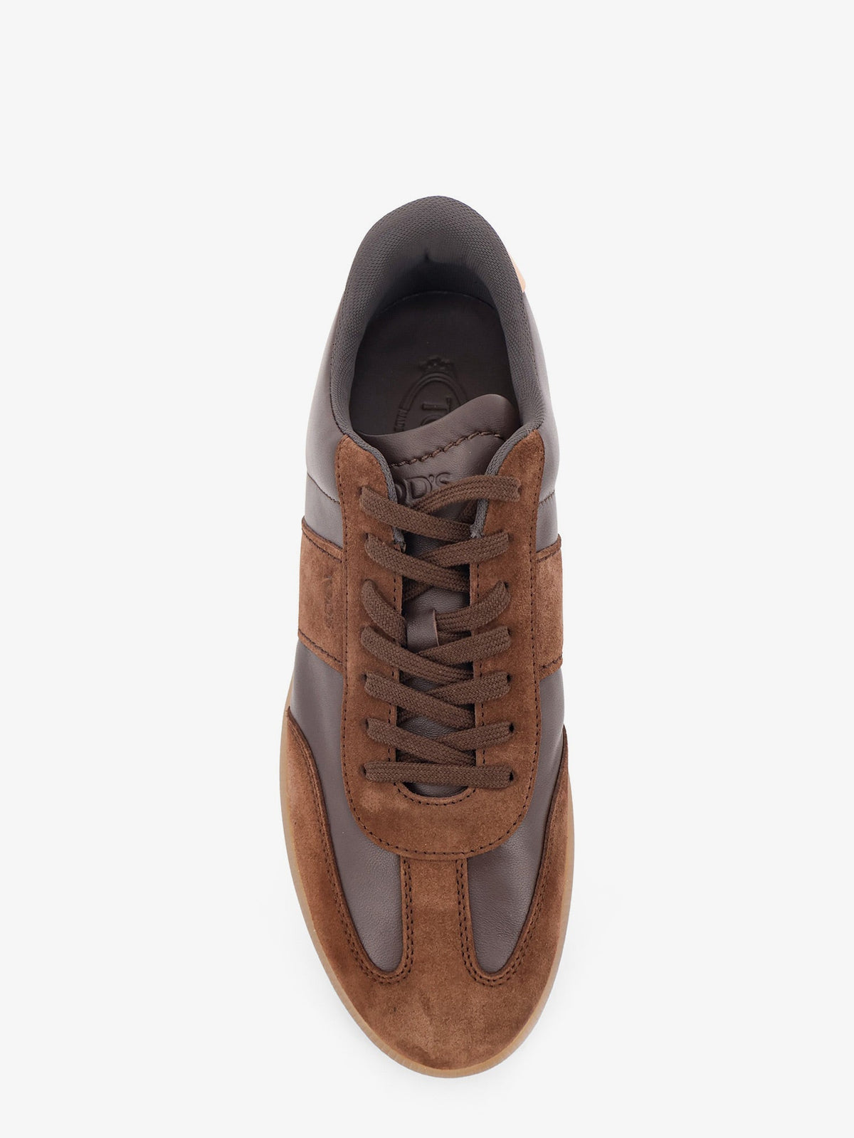 Tod'S Allacciata Cassetta leather and suede sneakers - Marrone