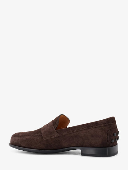 TOD'S - Suede loafers with side logo