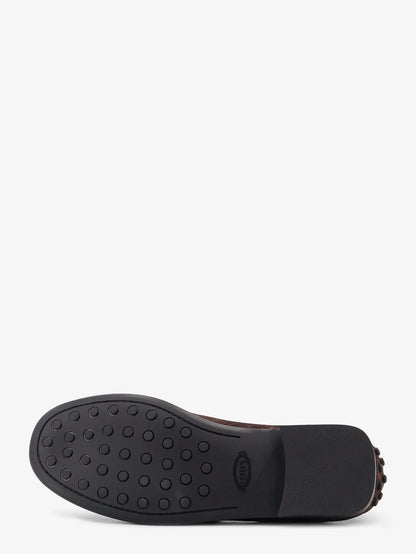 TOD'S - Suede loafers with side logo