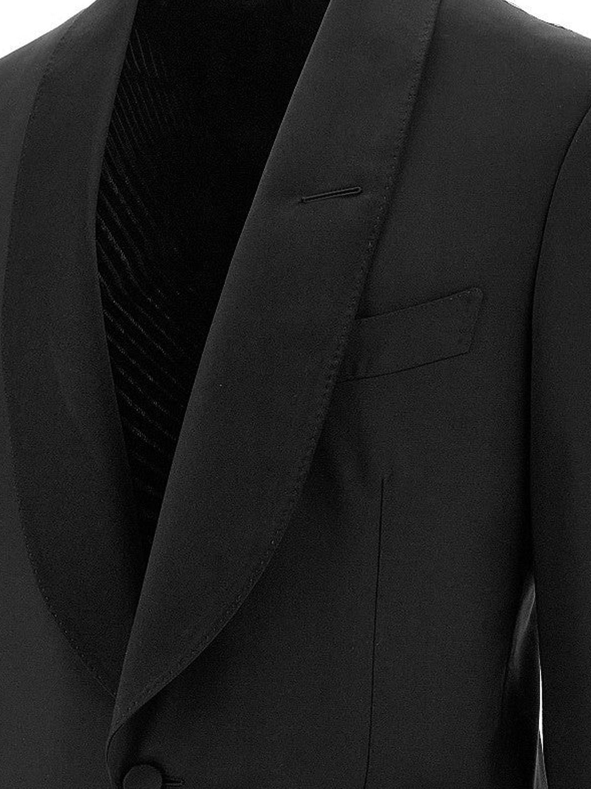 Tom Ford Stretch virgin wool tuxedo with satin profiles - Black