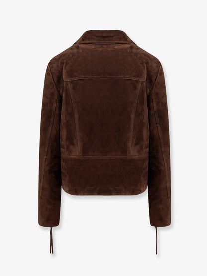 Tom Ford Suede Biker Jacket - Chocolatebrown