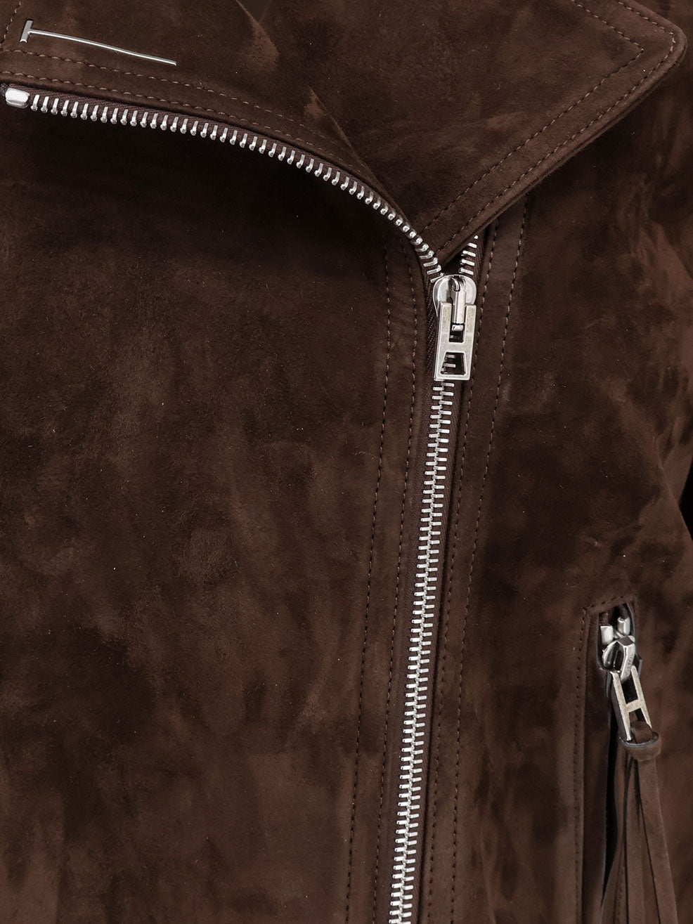 Tom Ford Suede Biker Jacket - Chocolatebrown