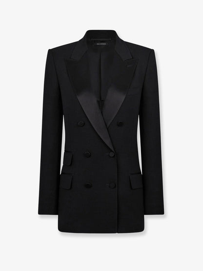 Tom Ford Wool Tuxedo Blazer - Black