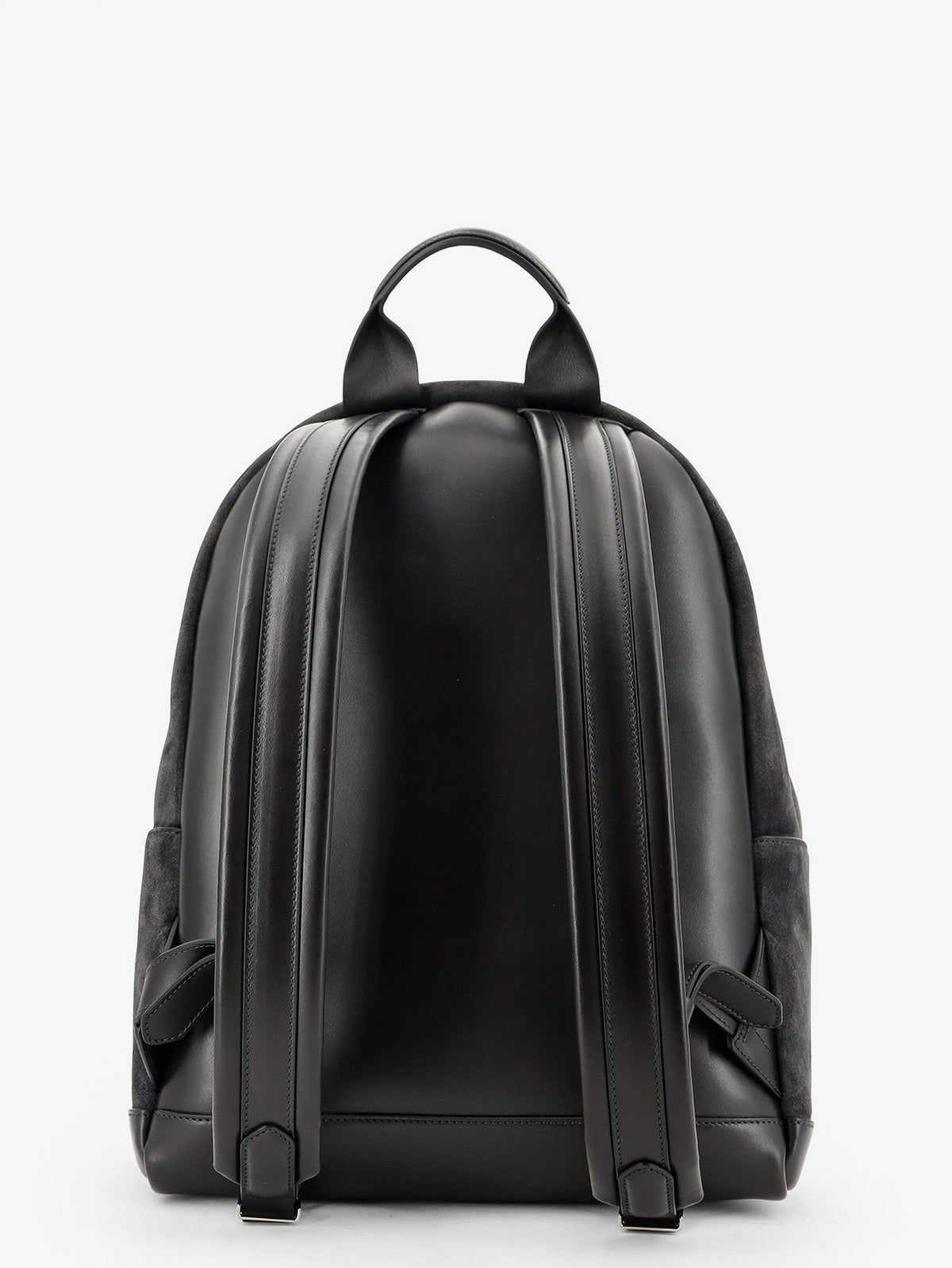 Tom Ford Suede backpack with maxi zip on the front - Charcoal Grey