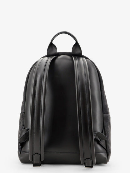 Tom Ford Suede backpack with maxi zip on the front - Charcoal Grey