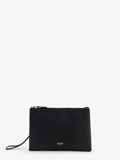 Tom Ford Grainde leather Pochette - Black