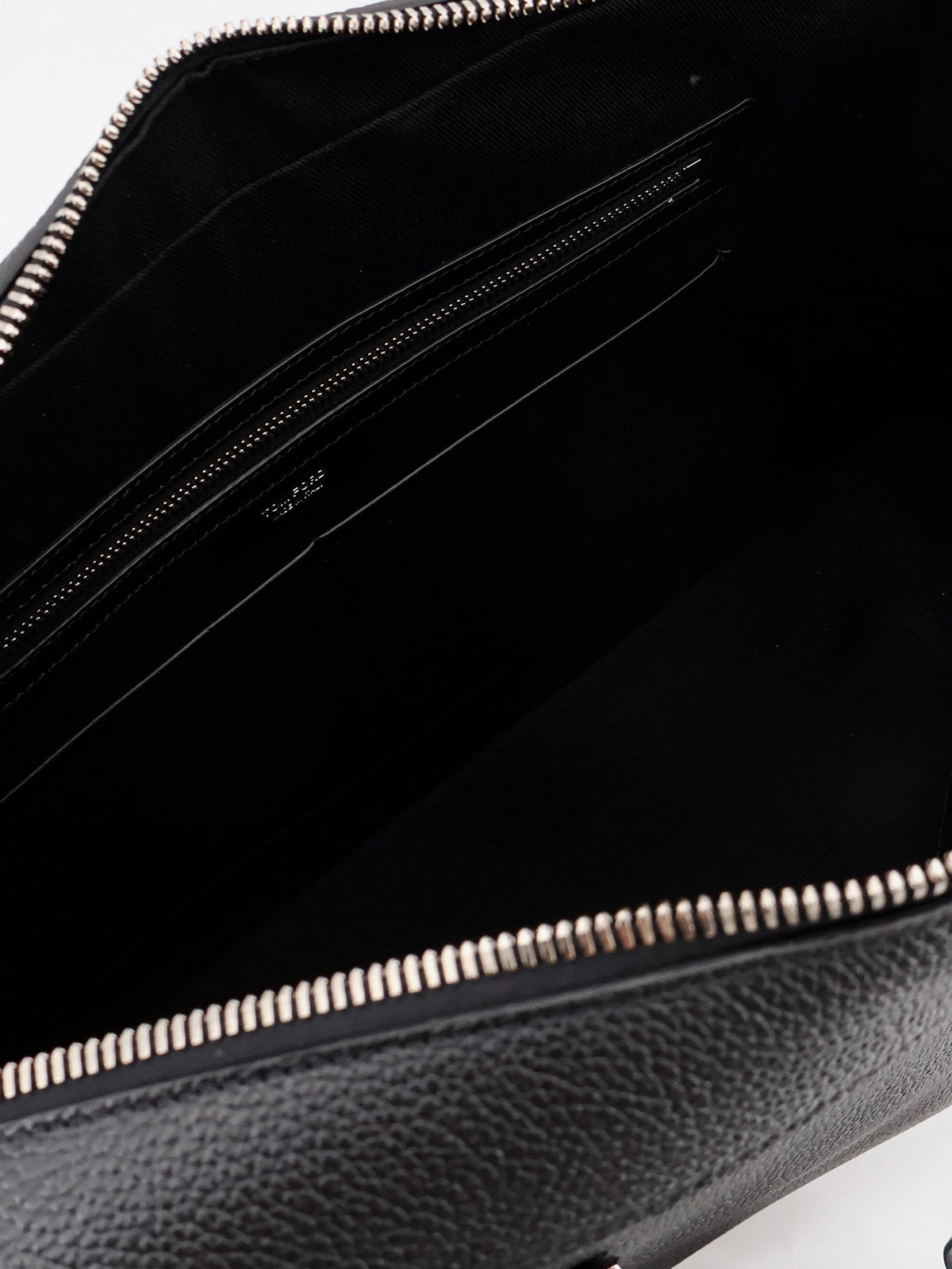 Tom Ford Leather work bag with front lettering logo - Black