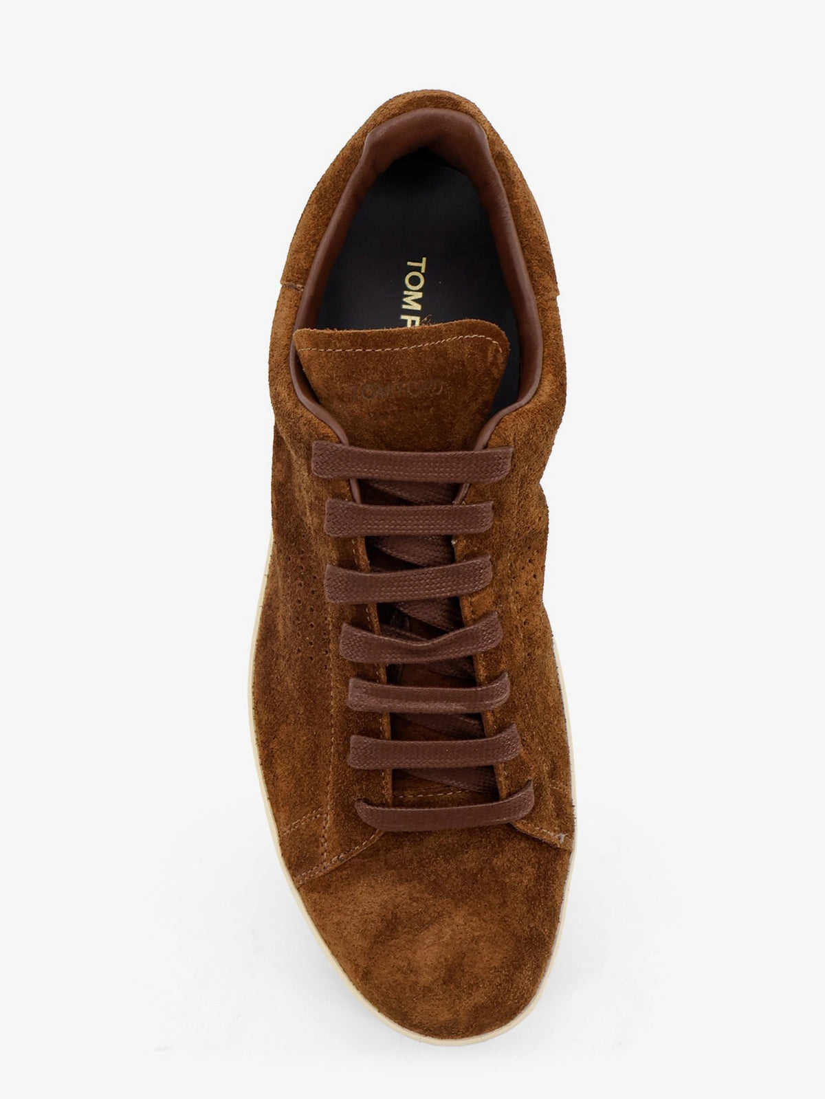 Tom Ford Warwick suede sneakers - Whisky + Cream