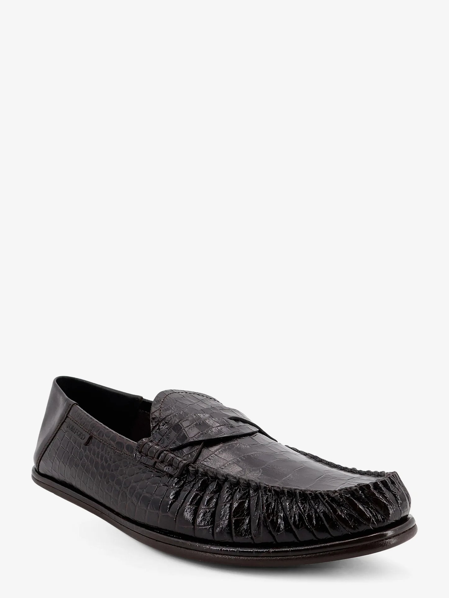 TOM FORD - Crocodile-print leather loafers
