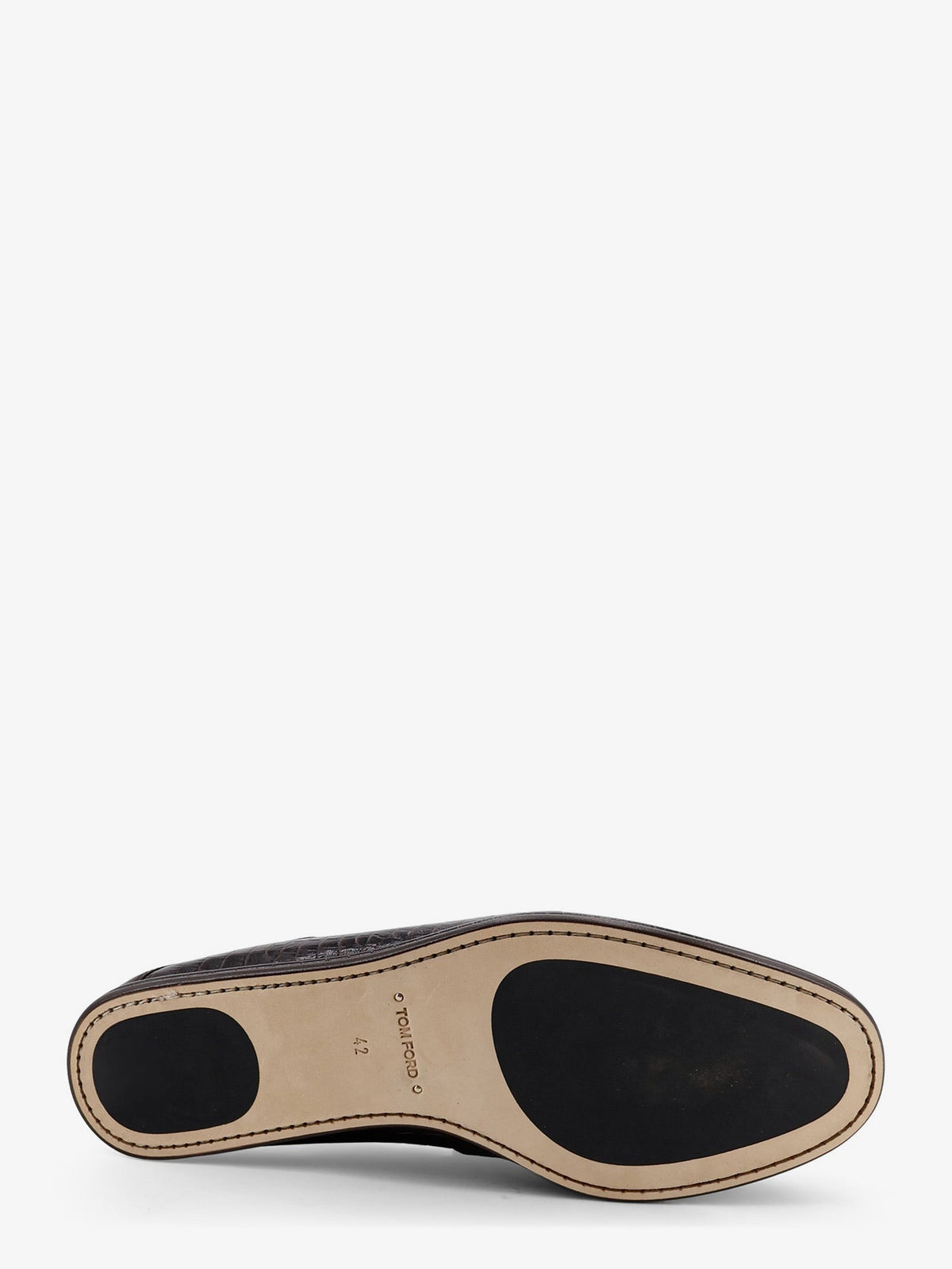 Tom Ford Crocodile-print leather loafers - Espresso