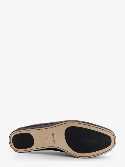Tom Ford Crocodile-print leather loafers - Espresso